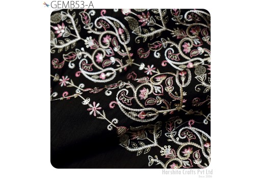 Paisley Embroidery Fabric by the Yard Sewing DIY Crafting Indian Wedding Dresses Embroidery Costumes Home Furnishing Cushion Covers